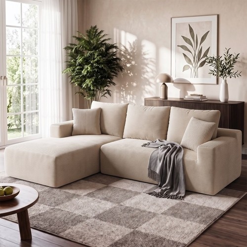 Divano angolare grigio forma - , l